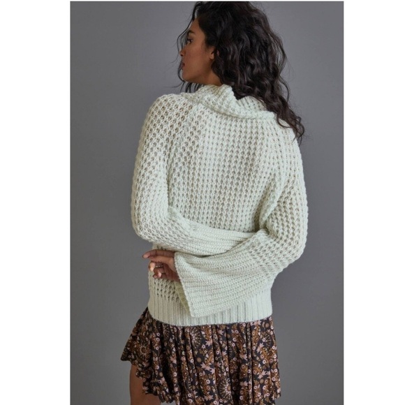Anthropologie Maeve Mint Green Wool Dionne Bell-Sleeved Plus Size Sweater 2X - Picture 12 of 16